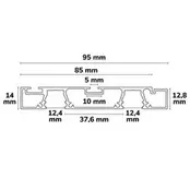 Gordijnrail LED profiel 200cm GR2-Wit