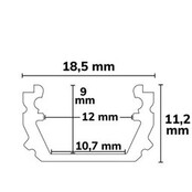 LED gordijn profiel opaal gordijnrail serie 200 cm