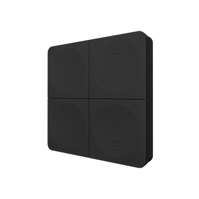 4-voudig draadloos LED Wanddimmer - ZWART K4