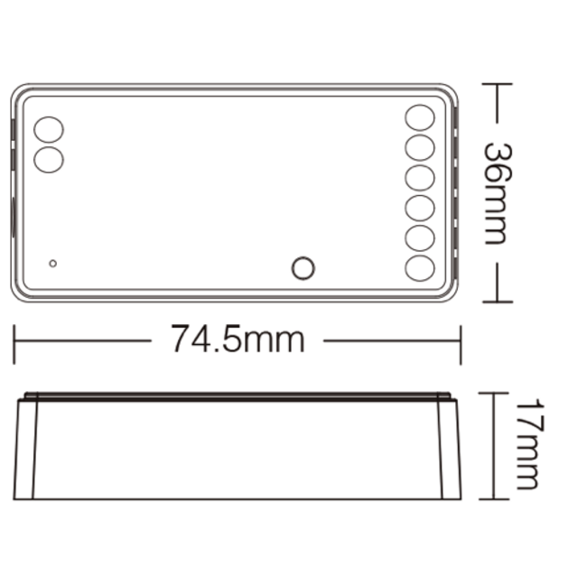5 in 1 TUYA + 2,4ghz LED controller - voor Single Color/Dual White/RGB/RGBW/RGBWW/RGBCCT LED strips 12-24v - SW5