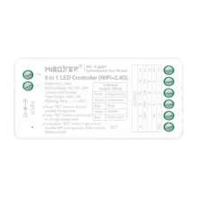 5 in 1 TUYA + 2,4ghz LED controller - voor Single Color/Dual White/RGB/RGBW/RGBWW/RGBCCT LED strips 12-24v - SW5