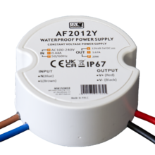 Wandcontactdoos Mini LED voeding 20 watt 12 volt 1,67 Ampère – IP67 waterdicht – AF2012Y