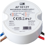 Wandcontactdoos Mini LED voeding 15 watt 12 volt 1,25 Ampère – IP67 waterdicht – AF1512Y