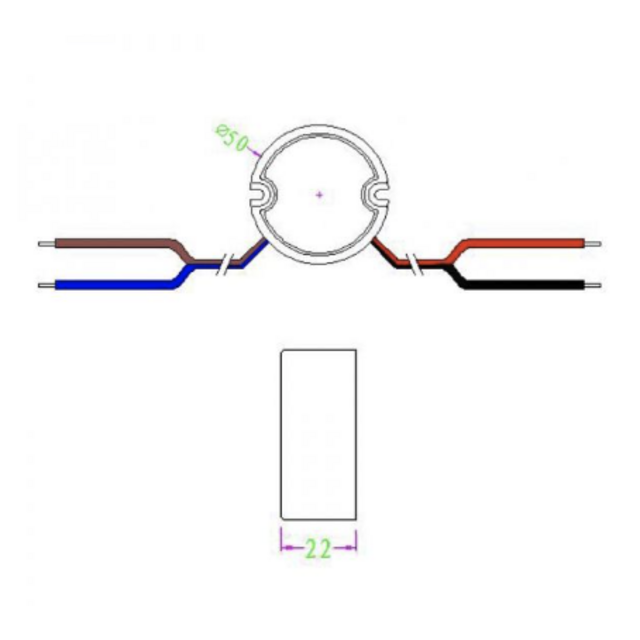 Wandcontactdoos Mini LED voeding 10 watt 12 volt 0,83 Ampère – IP67 waterdicht – AF1012Y