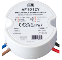 Wandcontactdoos Mini LED voeding 30 watt 12 volt 2,5 Ampère – IP67 waterdicht – AF3012Y