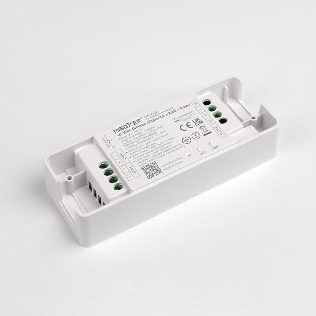 AC TRIAC 230V LED dimmer – Triac Dimmer module RF draadloos + Zigbee 3.0 + TUYA + RF +  Push dimmen  Hoog wattage 500W - Miboxer TRI-PZ