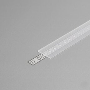 2 meter Losse LED profiel klikafdekking - Helder / transparant - 09ALU, 09WIT, 09ZWART,C12ALU, C12WIT, C12ZWART, C12 DUO