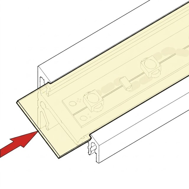 2 meter Losse LED profiel afdekking - Frosty -  09Inbouw-Alu  09Inbouw-wit,  09Inbouw-zwart, 09alu, 09wit, 09zwart,C12ALU, C12WIT, C12ZWART, C12 DUO