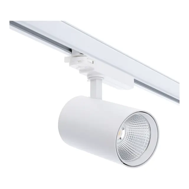 3-fase rail spot voor SLAGER - BAKKER - VISWINKEL - WIT - instelbaar - 10W/20W/30W 38° - ROSA RETAIL FOOD - 2700/3000/4000K