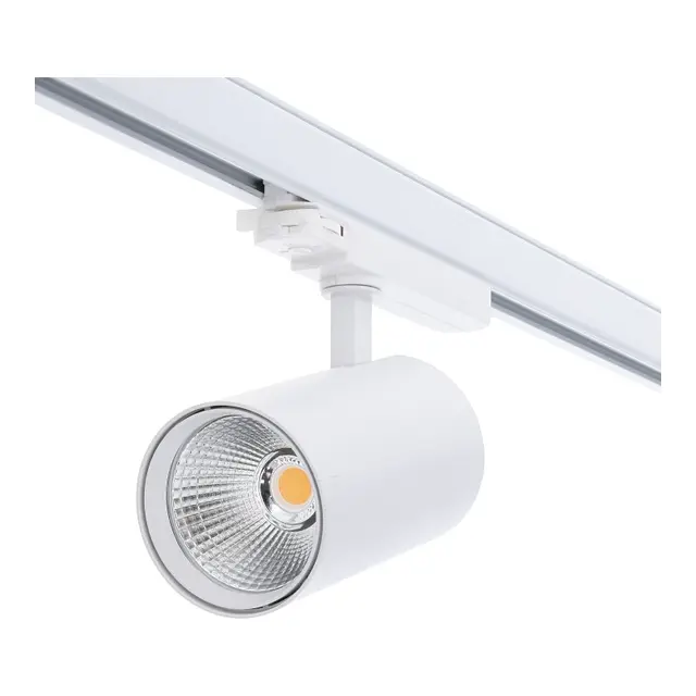3-fase rail spot voor SLAGER - BAKKER - VISWINKEL - WIT - instelbaar - 10W/20W/30W 38° - ROSA RETAIL FOOD - 2700/3000/4000K
