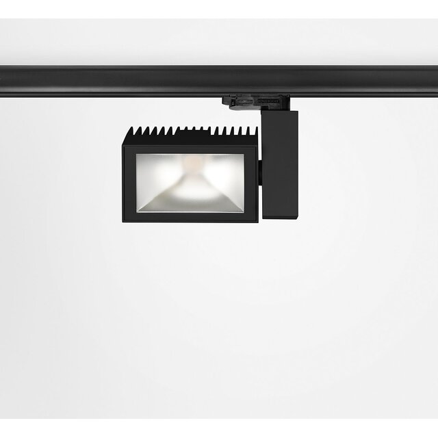 3-fase rail wallwasher spot - ZWART - 32W 70° - VELA WALLWASHER