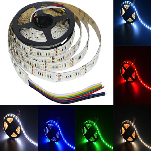 PRO Waterdichte RGBCCT LED strip 21W 2240LM 96LED p/m 12VDC IP65 – 5 meter