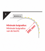 Buigbaar LED profiel inclusief half ronde opaal klikafdekking 20mm x 3,3mm -  F12ALU