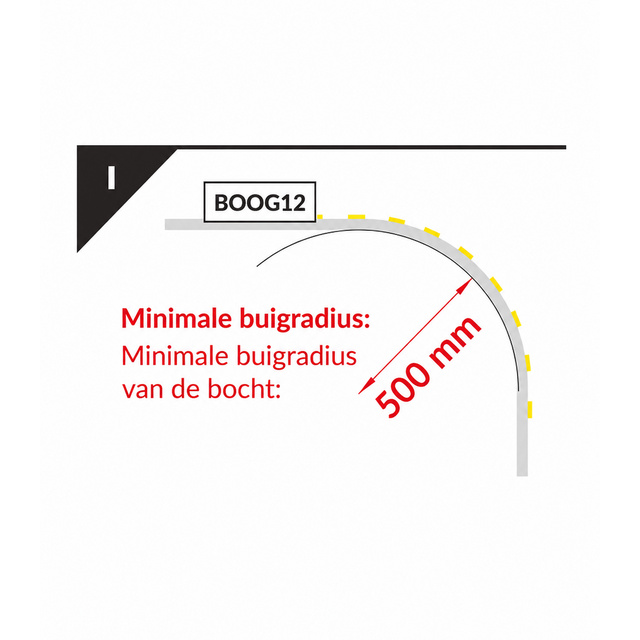 Buigbaar LED profiel inclusief half ronde opaal klikafdekking 20mm x 3,3mm -  F12ALU