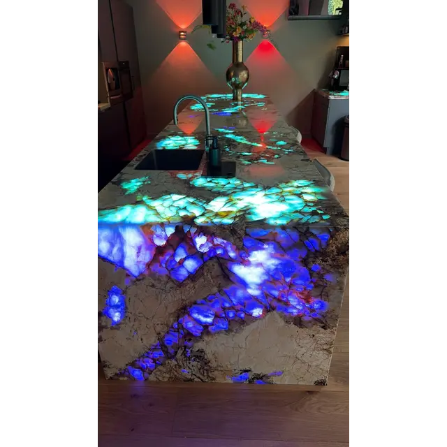 LED sheet - Natuursteen LED verlichting - 640 LED - 5500 LM - 48W - RGBCCT - Dimbaar - 24 volt IP20 - 24,5 x 49cm - Koppelbaar