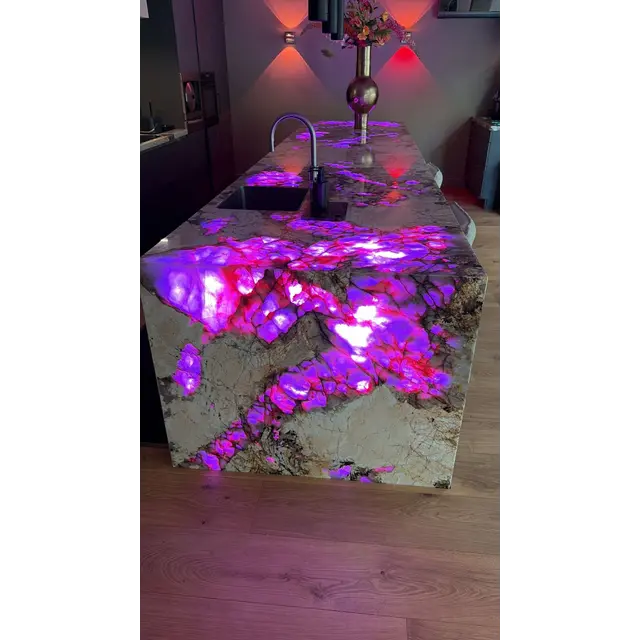 LED sheet - Natuursteen LED verlichting - 640 LED - 5500 LM - 48W - RGBCCT - Dimbaar - 24 volt IP20 - 24,5 x 49cm - Koppelbaar