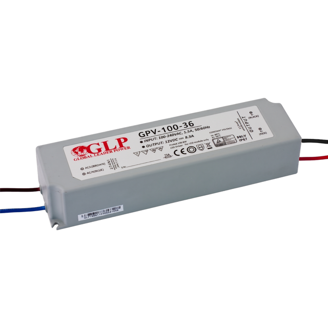 LED voeding 100 watt 36 volt – IP67 waterdicht – GLP GPV-100-36