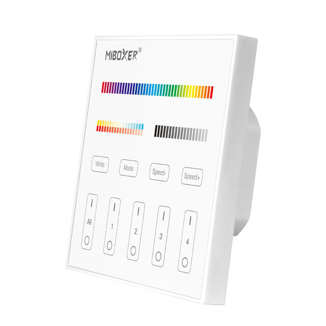 LED 4 zone wanddimmer (RGB+CCT) T4