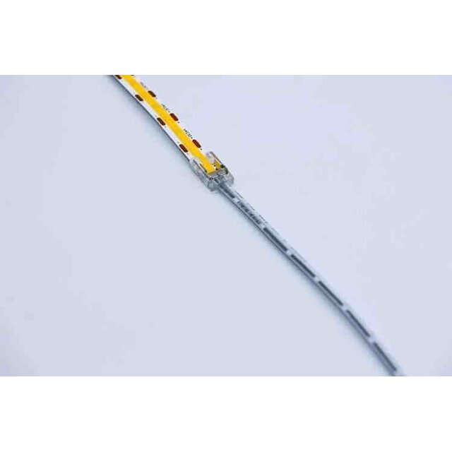 COB 10mm LED strip klik connector 1 zijdig draad - soldeervrij - ip20
