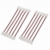 LED strip verbindingsstuk met draad 10mm 2 zijdig - ip20