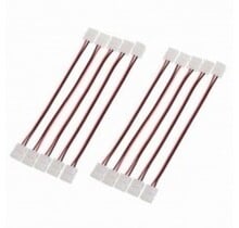 LED strip verbindingsstuk met draad 10mm 2 zijdig - ip20