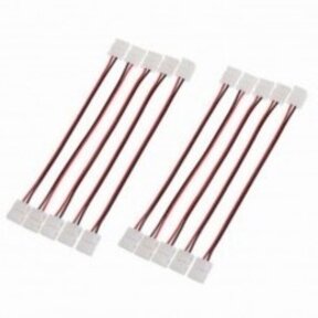 LED strip verbindingsstuk met draad 10mm 2 zijdig - ip20