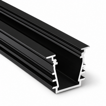 Zwart LED plafond profiel inclusief opaal afdekking 23.4 mm x 19 mm - GYPROC10ZWART