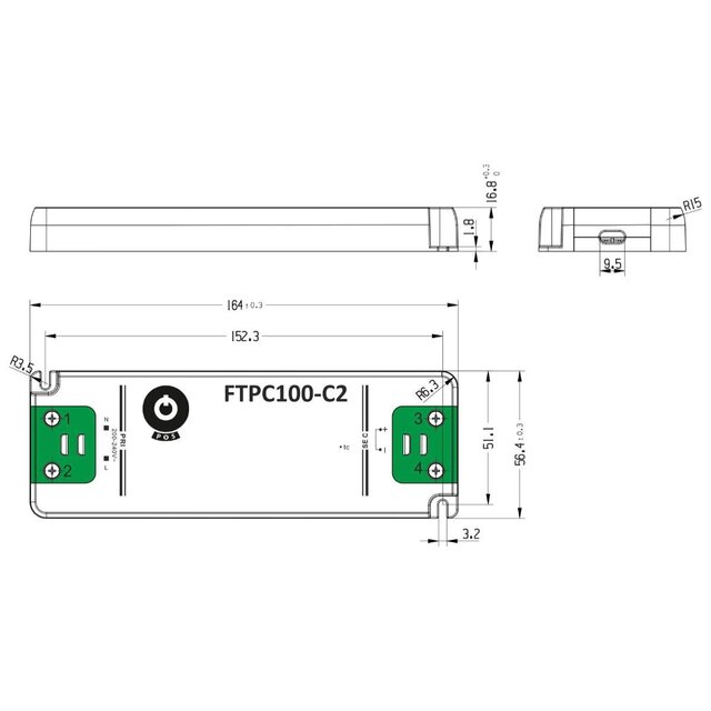 LED driver 100 watt 24 volt 4.17 ampere - IP20 - compact - FTPC100V24-C2