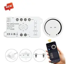 Professionele TUYA LED strips traptrede aansturing met afstandsbediening - tot 16 treden - complete controller kit