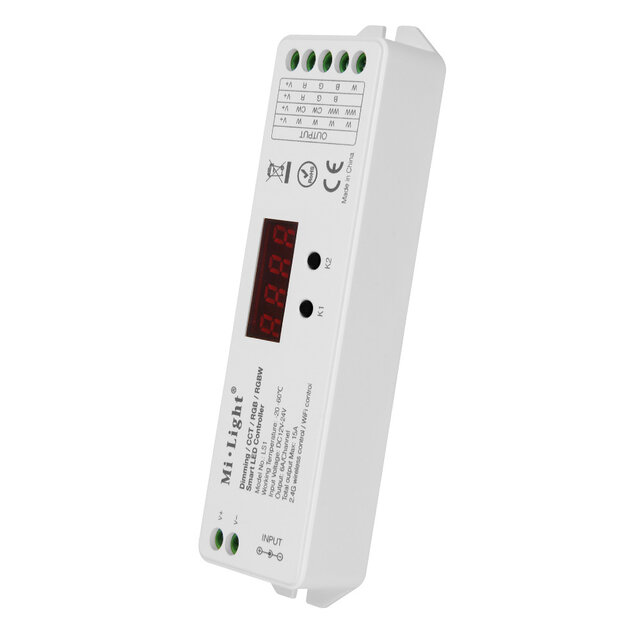 LED SMART controller 4 in 1 (2,4 GHz)  - voor CCT / RGB / RGBW LED strips 12-24v - Dimming - LS1