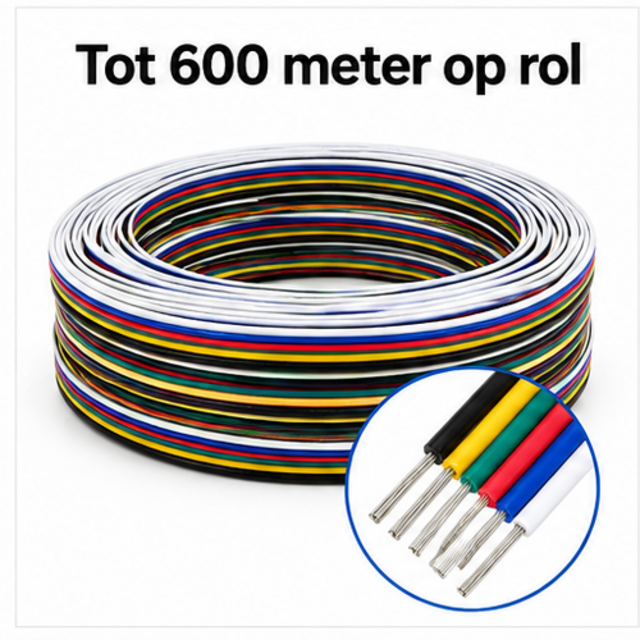 6 aderige RGBCCT aansluitkabel 5 meter