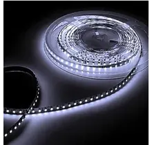 LED Strip 24 Volt 6000k Koud Wit 6W 630lm/meter 60 Led/m  IP65 10M Rol