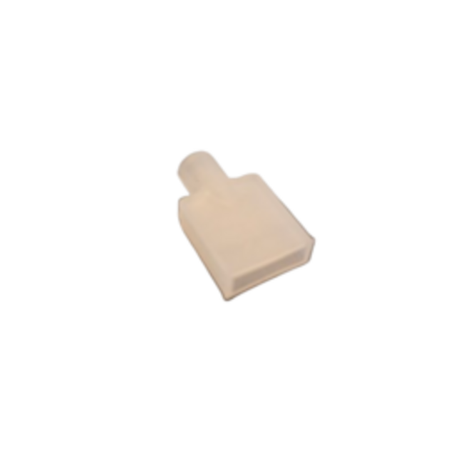 Eindkap neonflex 6 x 12mm met kabeldoorvoer wit/opaal - 1 stuk