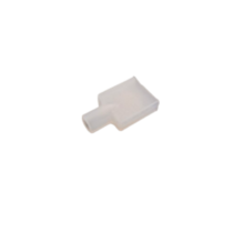 Eindkap neonflex 6 x 12mm met kabeldoorvoer wit/opaal - 1 stuk