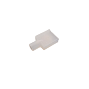 Eindkap neonflex 6 x 12mm met kabeldoorvoer wit/opaal - 1 stuk