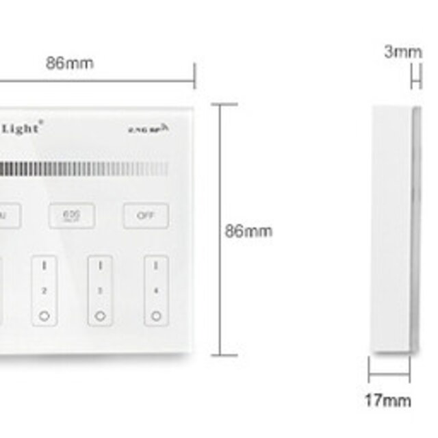 4-Zone Brightness Dimming Smart Panel Remote Controller - B1 Mi-light 2.0