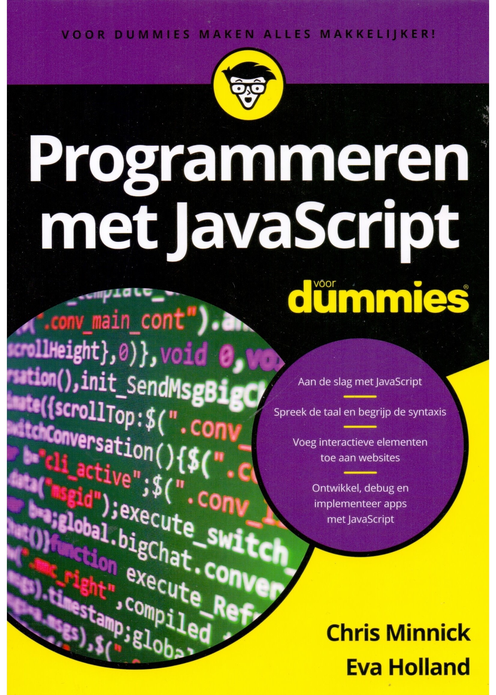 Boek Programmeren met JavaScript voor Dummies, Chris Minnick, Eva Holland, voor Dummies, BBNC Uitgevers, 9789045353722