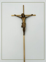 KRFR8226 Croix 45cm + Christ laiton poli jaune brillant