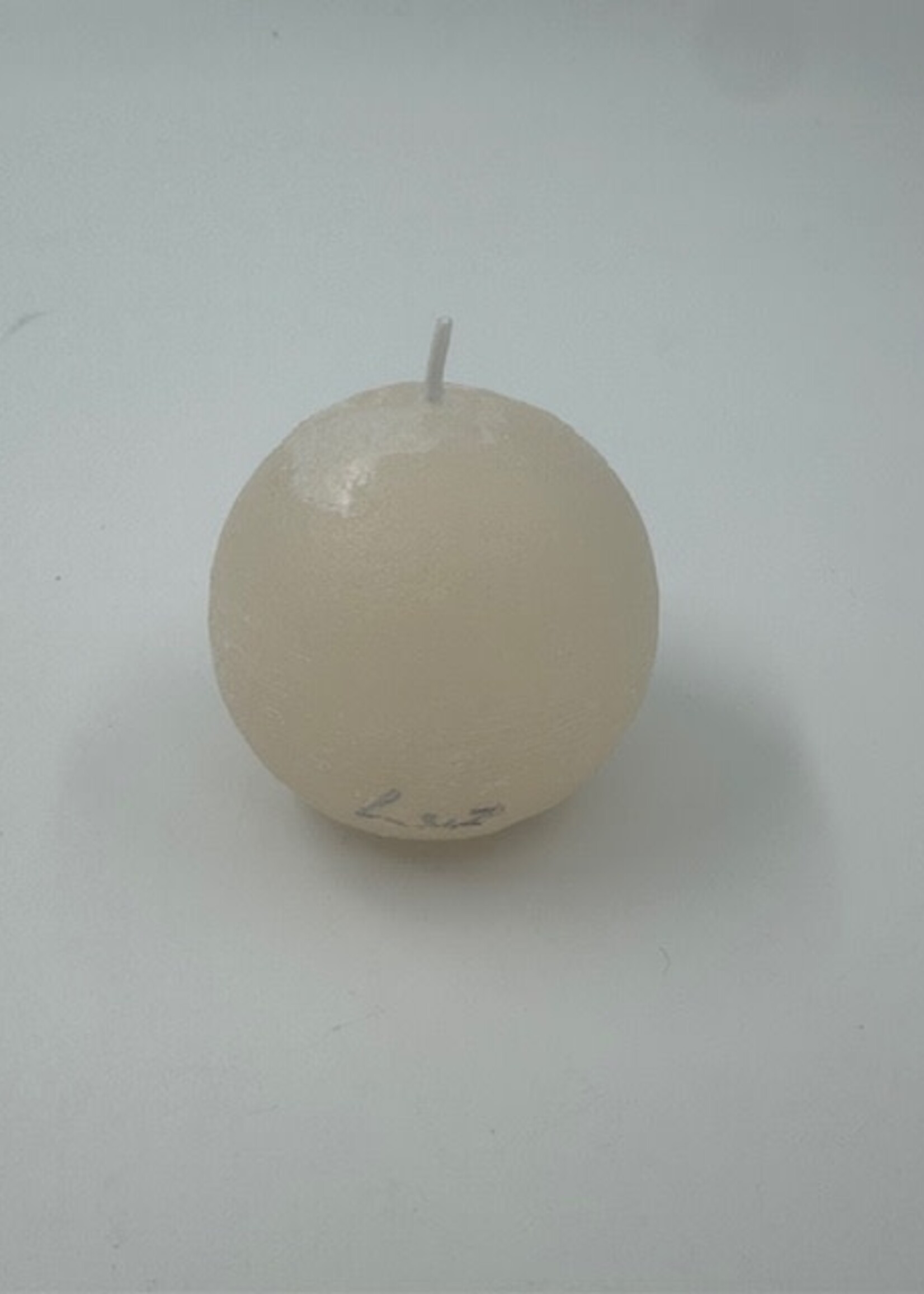 26-Luz-rustieke bolkaars 6cm-aspergewit