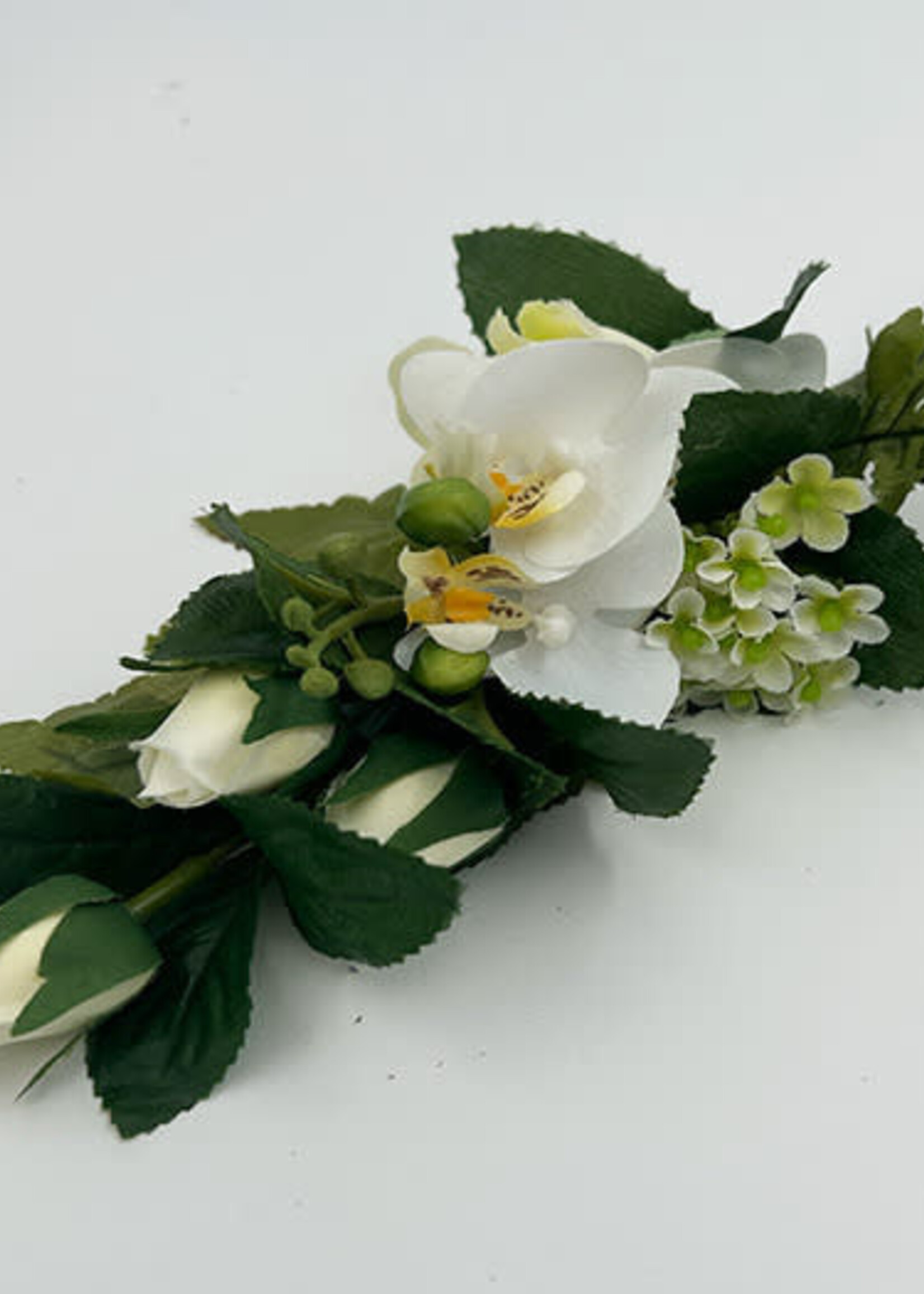 branche florale blanc-vert