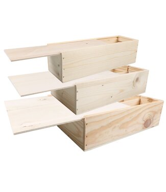 Wijnkist (1, 2 of 3 fles)