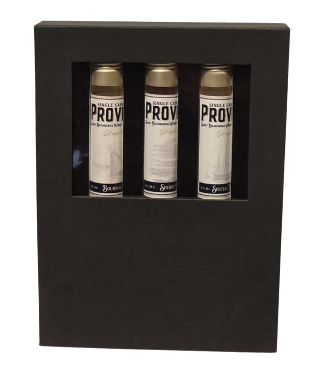 Whiskyproeverij Proviand 3 tubes met venster