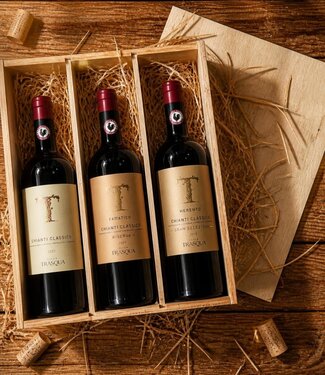 Villa Trasqua Wijngeschenk Villa Trasqua Chianti | 3 flessen in kist