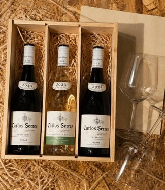 Carlos Serres Wijngeschenk Carlos Serres Rioja 3 fles in kist