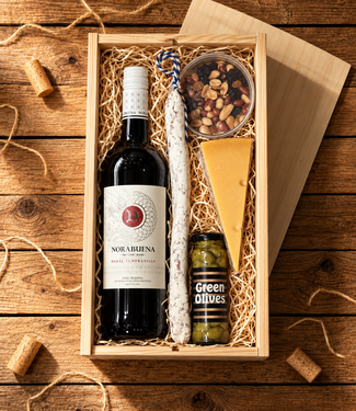 Norabuena Relatiegeschenk Borrelpakket Norabuena Tempranillo