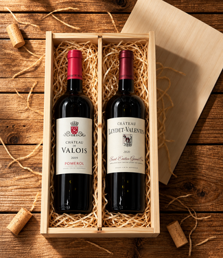 Wijngeschenk Pomerol & St. Emilion Grand Cru 2 flessen in kist