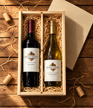 Kendall Jackson Wijngeschenk Kendall Jackson Zinfandel en Chardonnay 2 flessen in kist