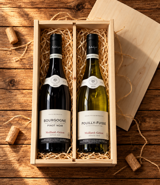 Moillard-Grivot Wijngeschenk Moillard Grivot Pinot Noir en Pouilly Fusee 2 flessen in kist