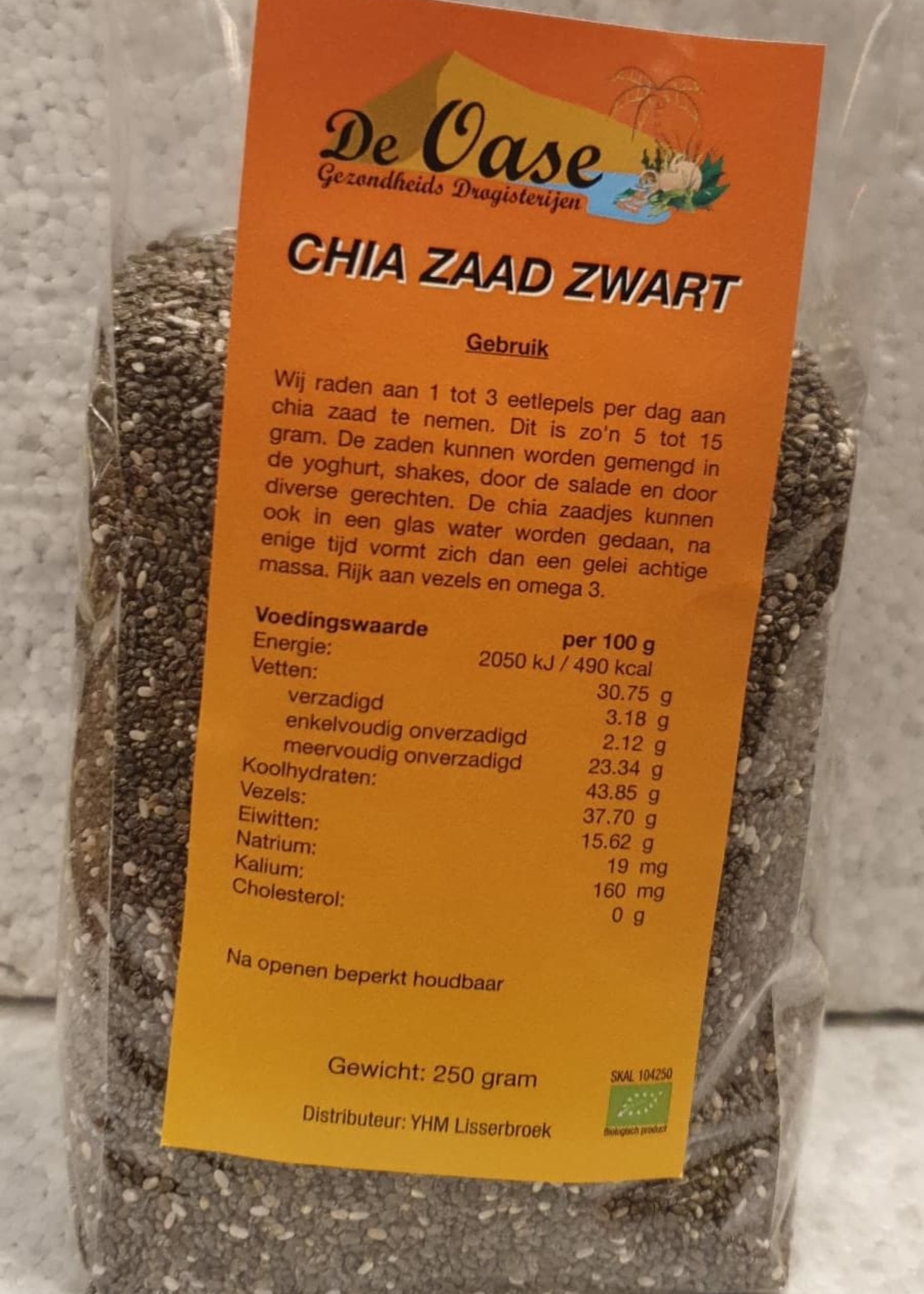 De Oase voedingssupplementen Chia zaad zwart