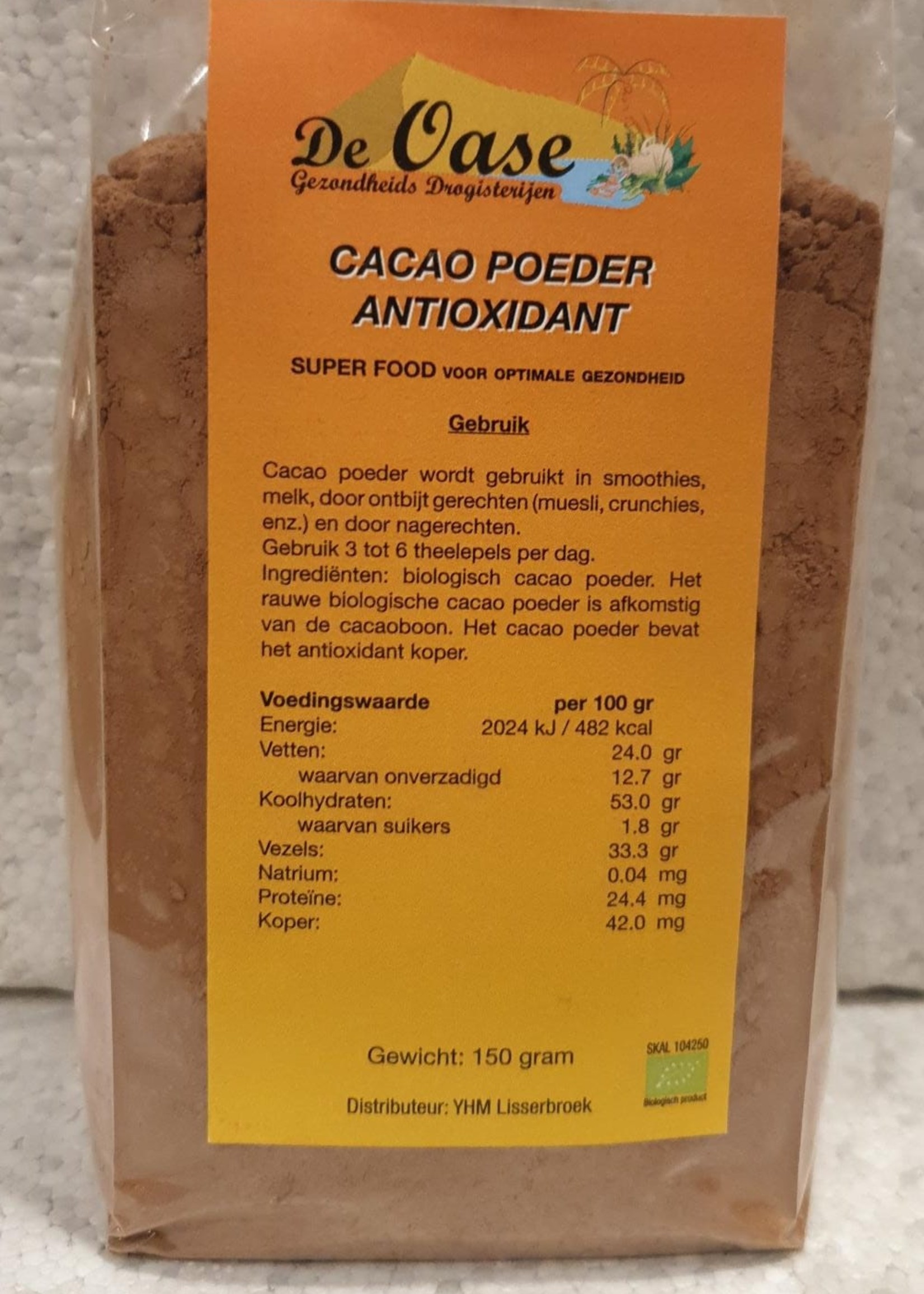 De Oase voedingssupplementen Cacao poeder antioxidant